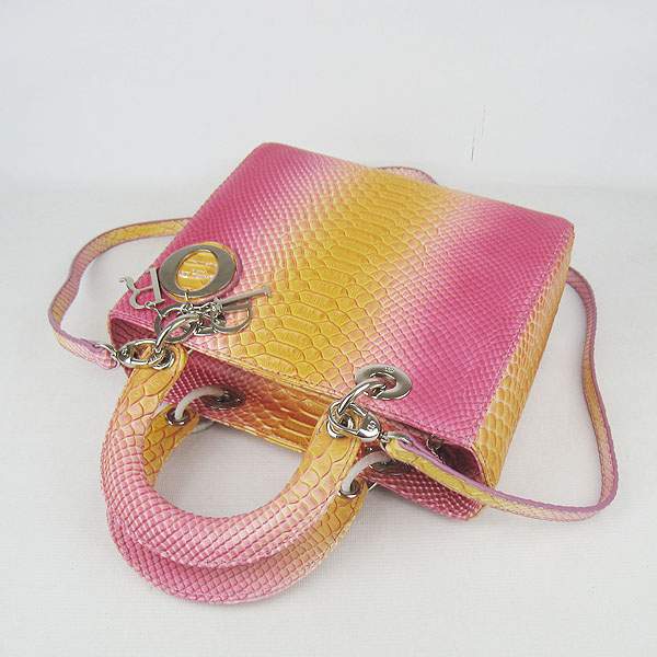 Christian Dior 1887 Snake Leather Shoulder Bag-Red